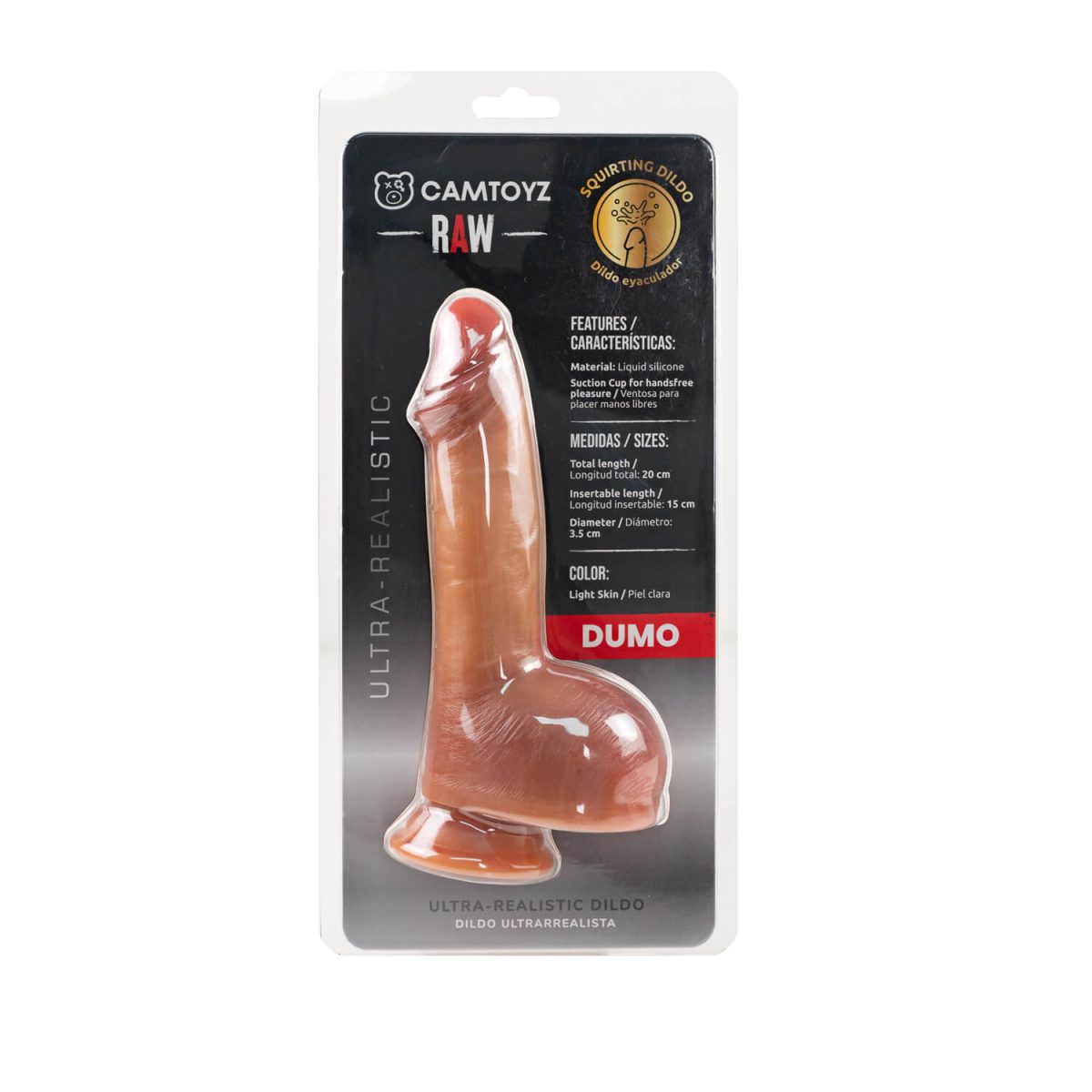 Dildo Ultra Realista Eyaculador Dumo  20 cm Camtoyz