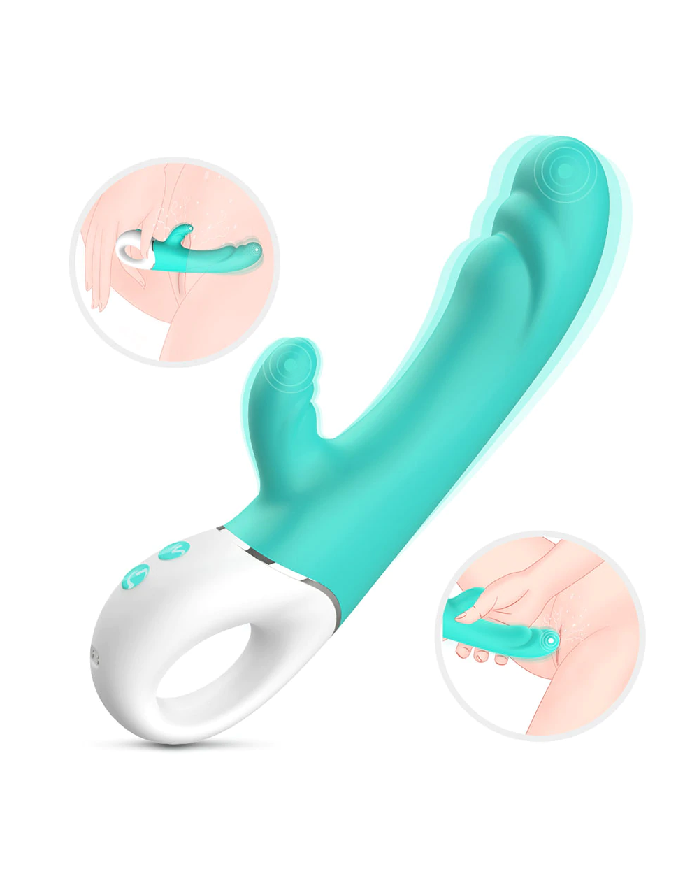 Vibrador Doble Estimulación Spray - Shande