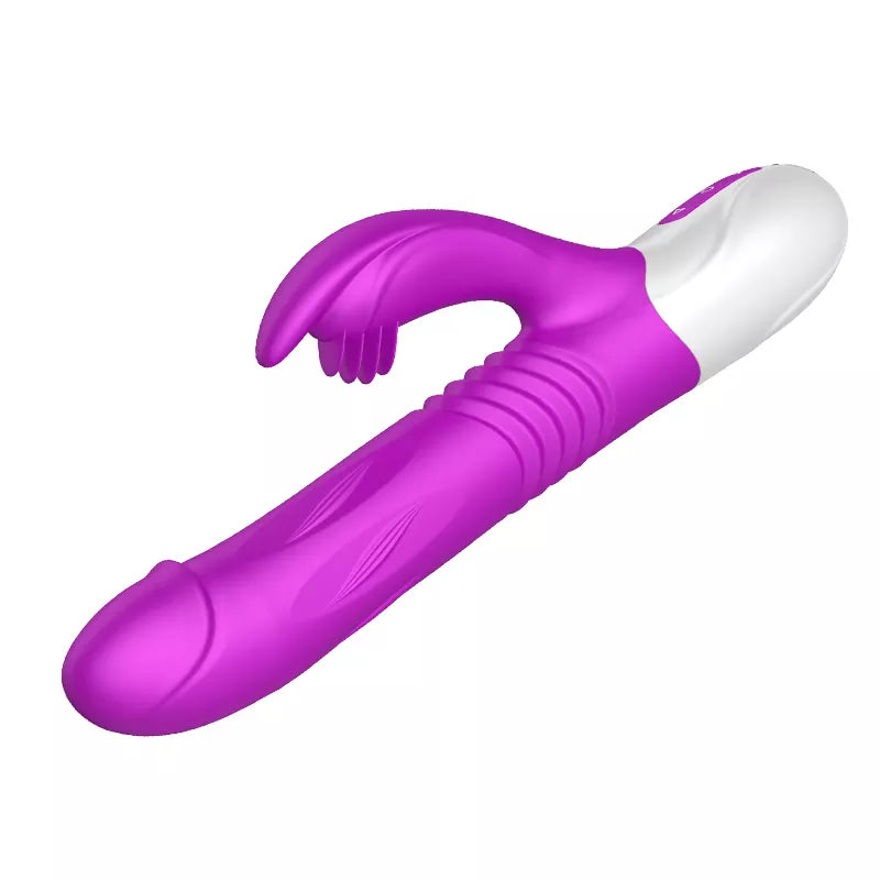 Vibrador Doble Estimulacion con Rotacion Telescopica FoxShow