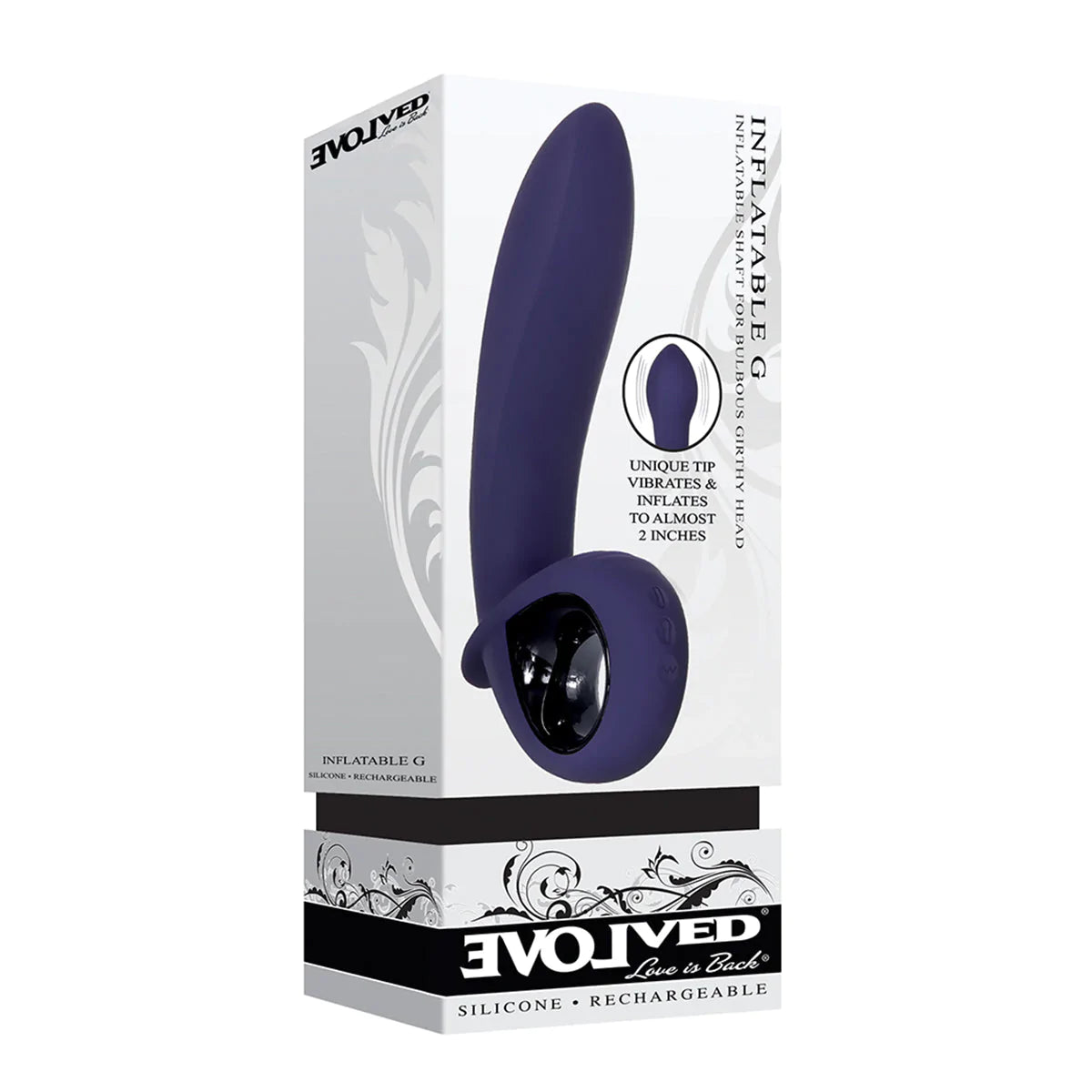 Vibrador Inflable Morado - Evolved